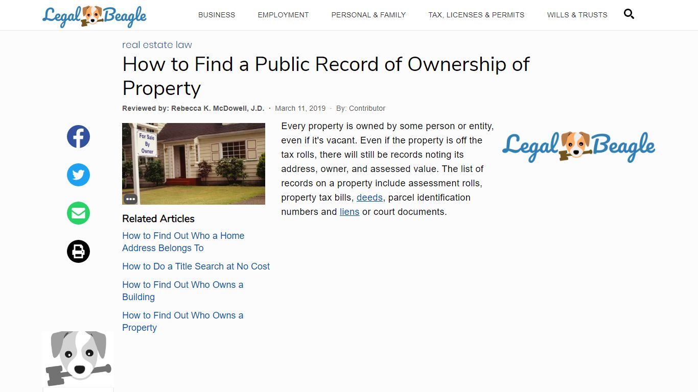 How to Find a Public Record of Ownership of Property